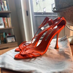Manolo Blahnik Caracol Strapped Heeled Sandals